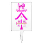 Personalized Pink House It&#39;s a Girl Baby Shower Cake Topper