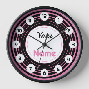 Personalized Pink hypnosis Wall Clock
