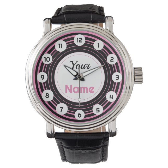 Personalized Pink hypnosis Watch (Front)