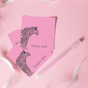 Personalized Pink Jaguar Notes
