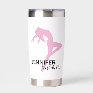 Personalized Pink Jazz Dancer Insulated Tumbler