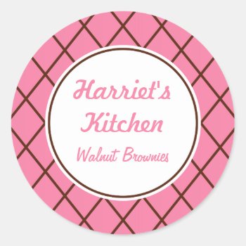 Personalized Pink Kitchen Stickers by suncookiez at Zazzle