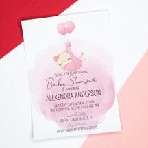 Personalized Pink Kitten Baby Girl Shower