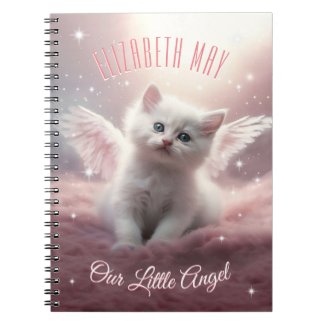 Personalized Pink Kitten with Angel Wings