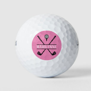 Personalized Pink Ladies Golf Balls