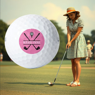 Personalized Pink Ladies Golf Balls