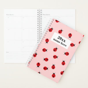 Personalized Pink Ladybug Planner for Kids