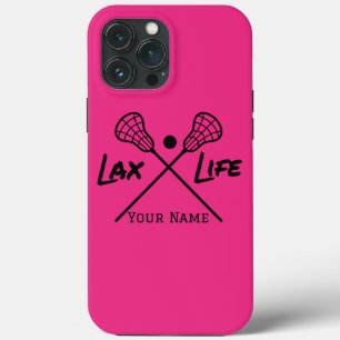 Personalized Pink LAX (Lacrosse) Life iPhone 13 Pro Max Case
