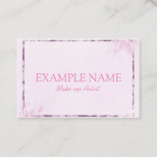 Personalized "Pink Leaf" (UK/Euro) Business Card