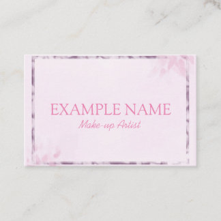 Personalized "Pink Leaf" (UK/Euro) Business Card