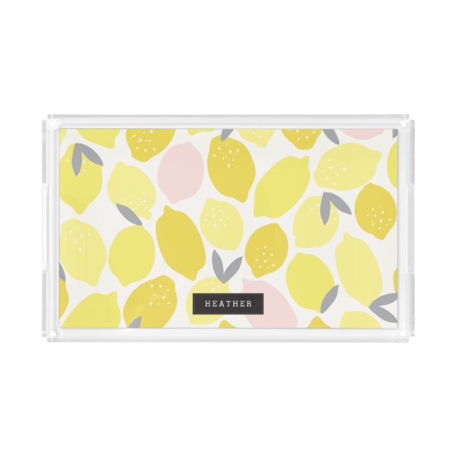 Personalized | Pink Lemonade Acrylic Tray (Front)