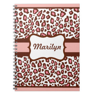 Personalized Pink Leopard Notebook Journal Gift