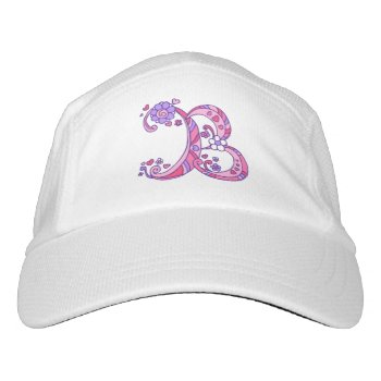 Personalized Pink Letter B And Name Hat by Mylittleeden at Zazzle