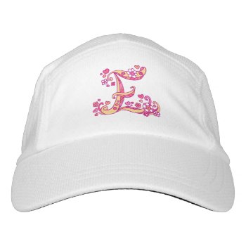 Personalized Pink Letter E And Name Hat by Mylittleeden at Zazzle