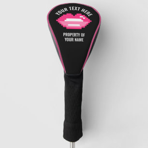 Personalized pink lips golf driver cover for women