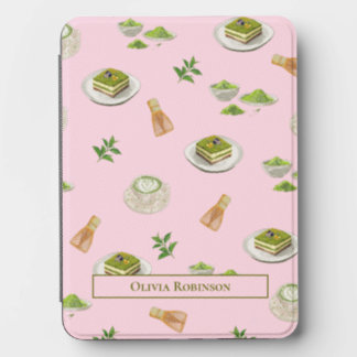 Personalized Pink Matcha Book Lover Kindle Case