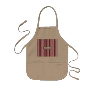 Personalized Pink Mauve Stripes Kids Apron