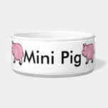 Personalized Pink Mini Pig Bowl<br><div class="desc">Personalized Pink Mini Pig food dish.
Simply use the customize it button to add your mini pigs name.</div>