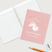 Personalized Pink Modern Magical Unicorn Kids