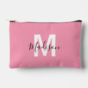 Personalized Pink Monogram Accessory Pouch