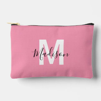 Personalized Pink Monogram Accessory Pouch