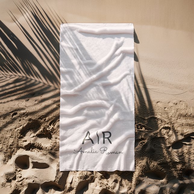 Personalized Pink Monogram Beach Towel (Creator Uploaded)