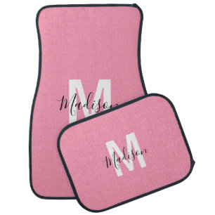Personalized Pink Monogram Car Floor Mat