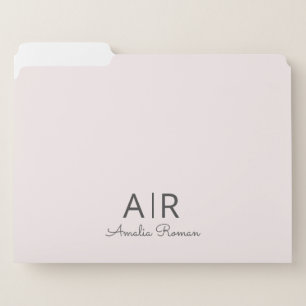 Personalized Pink Monogram File Folder