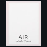 Personalized Pink Monogram Letterhead<br><div class="desc">Add a touch of elegance to your correspondence with our Personalized Pastel Pink Monogram Letterhead. Featuring a soft pastel pink hue with your custom initial and name, this sophisticated stationery is perfect for personal or professional use. Ideal for business letters, personal notes, or as a refined addition to your office...</div>