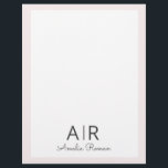 Personalized Pink Monogram Letterhead<br><div class="desc">Add a touch of elegance to your correspondence with our Personalized Pastel Pink Monogram Letterhead. Featuring a soft pastel pink hue with your custom initial and name, this sophisticated stationery is perfect for personal or professional use. Ideal for business letters, personal notes, or as a refined addition to your office...</div>