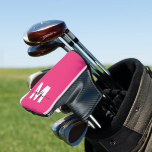 Personalized Pink Monogram Name Golf Head Cover