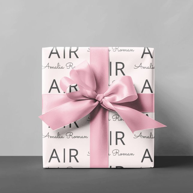 Personalized Pink Monogram Wrapping Paper (Creator Uploaded)