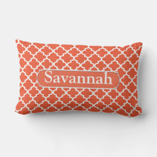 Personalized Pink Moroccan Tile Pillow