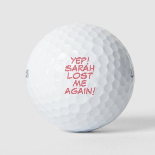 Personalized Pink Name Funny Lost Message Golf Balls