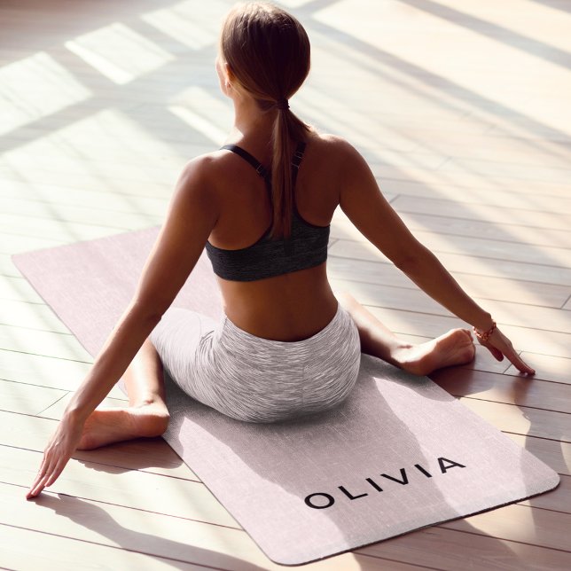 Personalized Pink & Name Monogram | Elegant Custom Yoga Mat (Creator Uploaded)