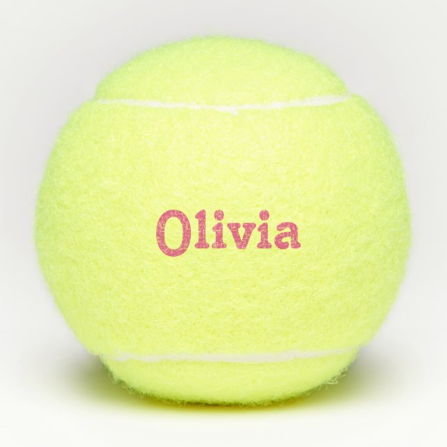 Personalized Pink Name Tennis Balls (Front)