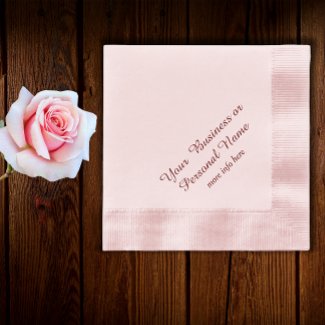 personalized pink napkins