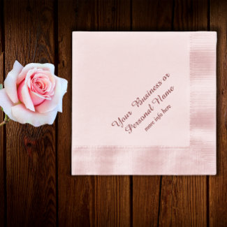 personalized pink napkins