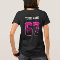 Personalized Pink Number 67 Custom  T-Shirt