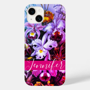Personalized Pink Ombre Orchids Case-Mate iPhone 14 Case