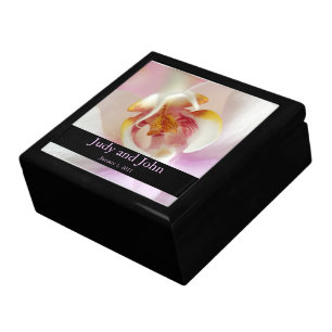 Personalized Pink Orchid Wedding Gift Box