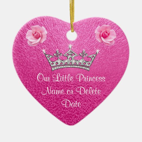 Personalized Pink Our Little a Princess Ornaments