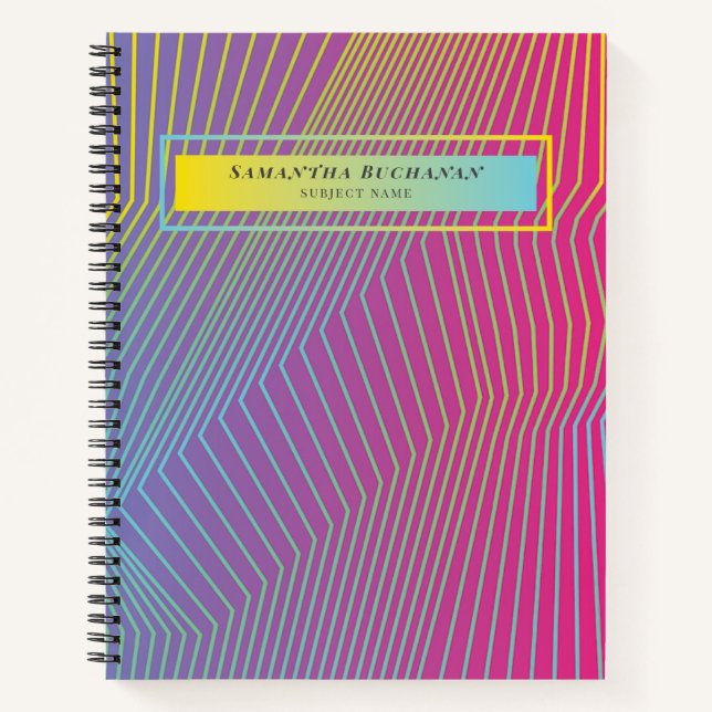 Personalized Pink Pattern Dot Grid Notebook (Front)