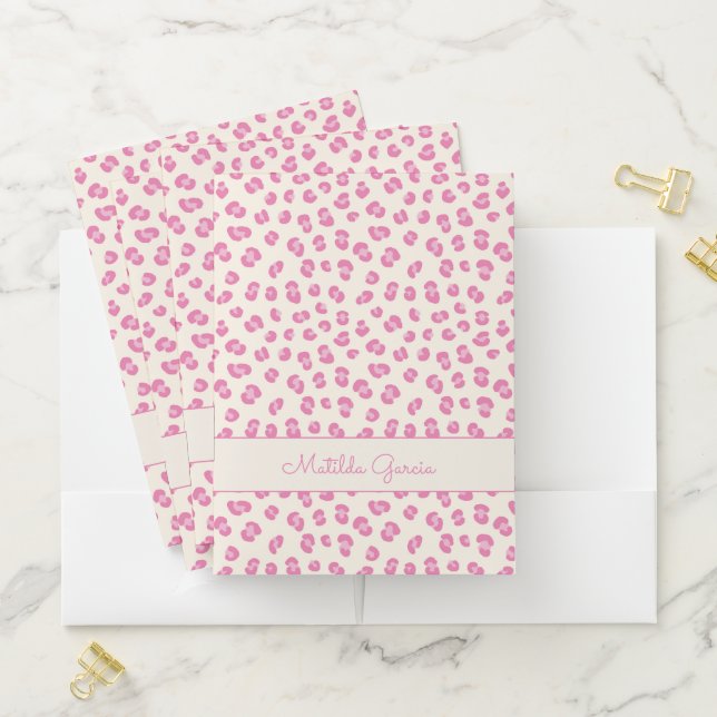 Personalized Pink Pattern folder (In Situ)