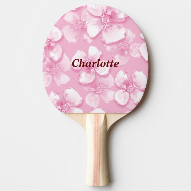 Personalized Pink   Ping Pong Paddle (Front)