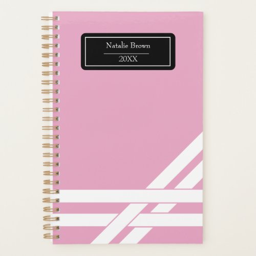 Personalized Pink Planner Custom Name Journal Note