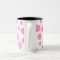 Personalized Pink Polka Dot Two-Toned Coffee Mug