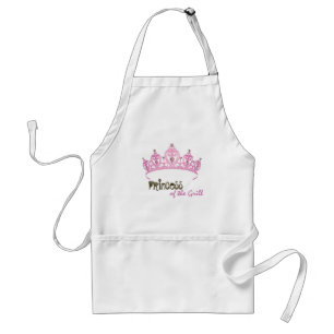 Personalized Pink Princess Crown Tiara Jewel Apron