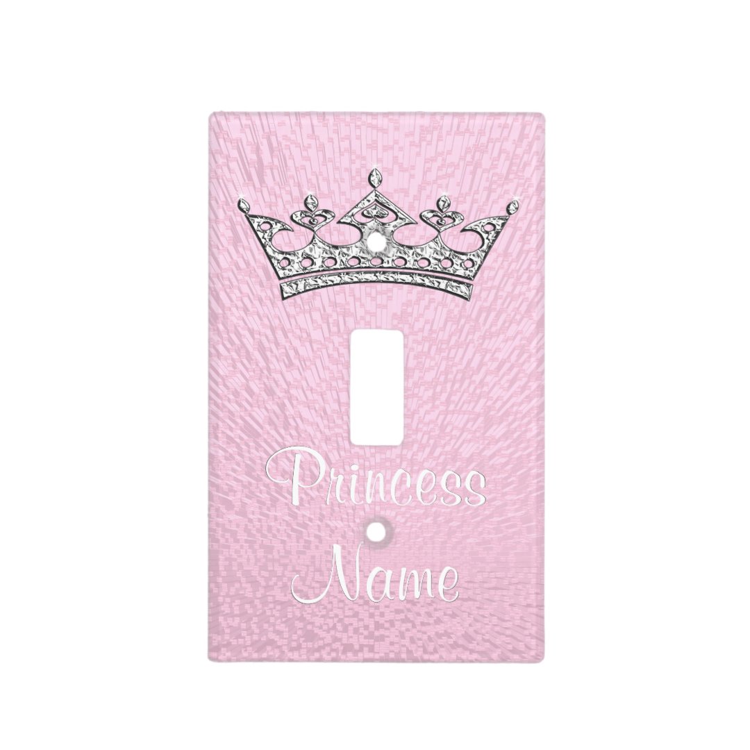 Personalized Pink Princess Light Switch Cover Zazzle