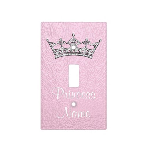 Personalized Pink Princess Light Switch Cover